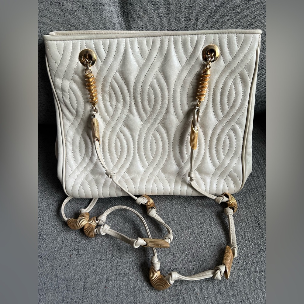 Fendi White Leather Pasta Bag Vintage - Picture 3 of 15